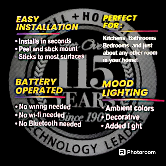 Color Changing LED Lights - 2 Pack with Remote Control, BELL+HOWELL - Picture 2 of 8